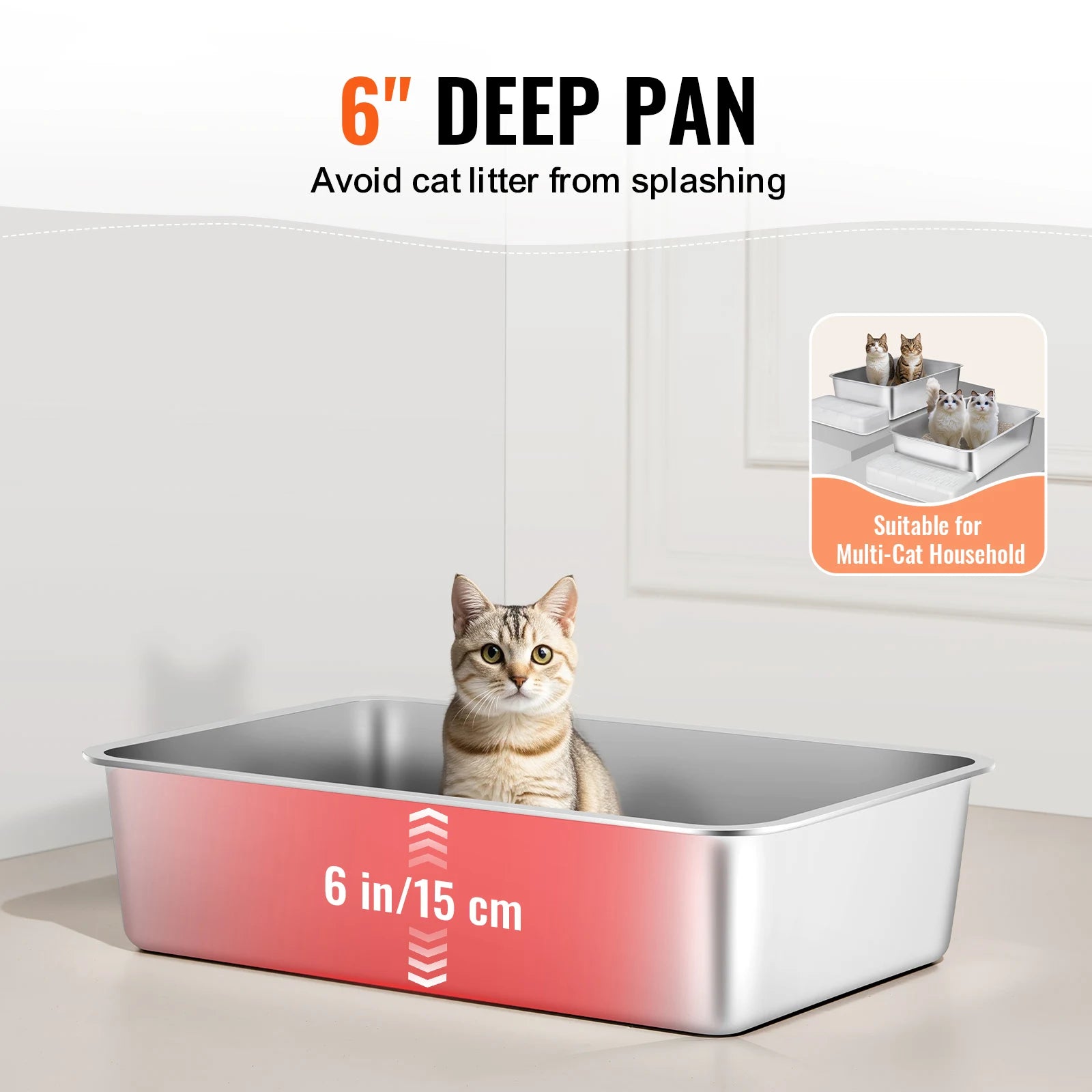 PurrMetal Premium Stainless Steel Litter Box