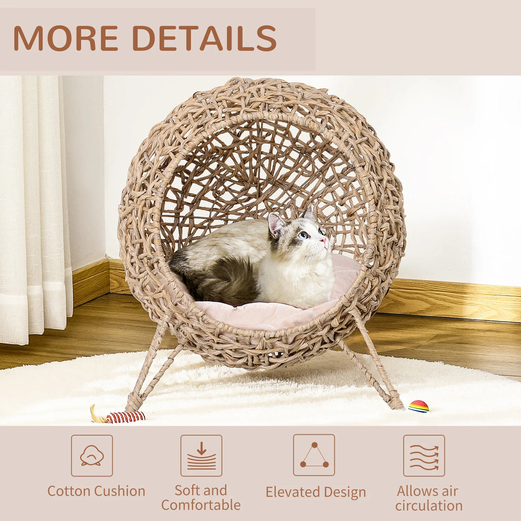CozyNest Rattan Cat Bed
