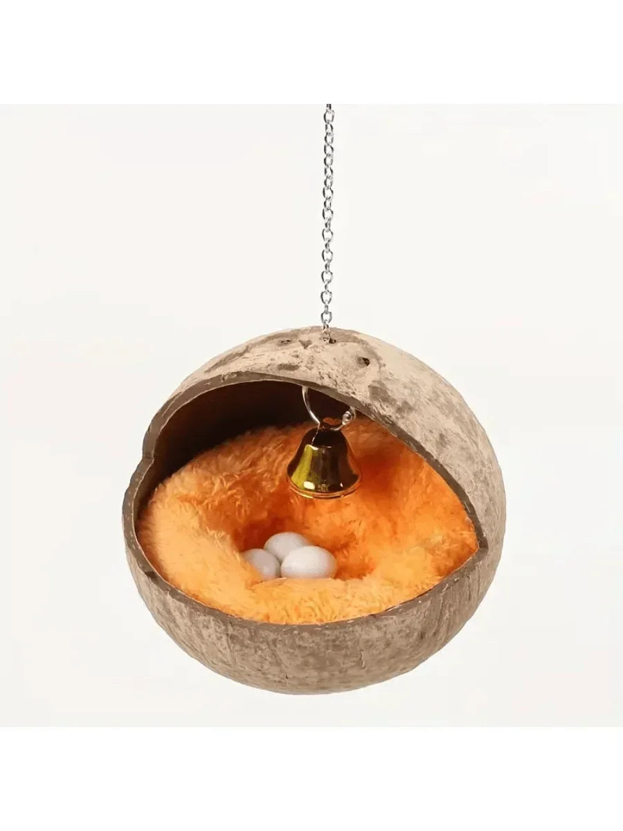 CocoHaven – Cozy Coconut Bird Bed