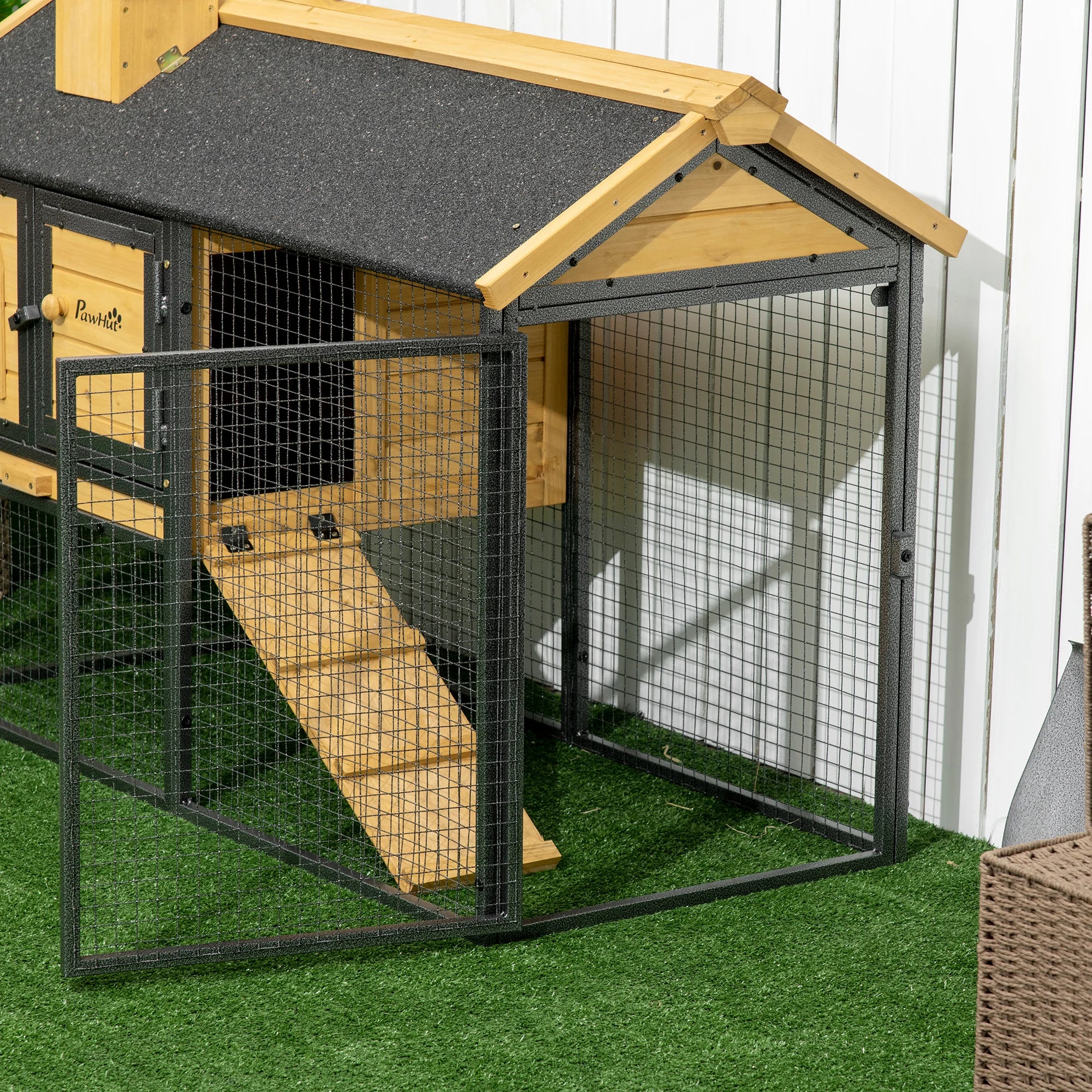 BunnyHaven Deluxe Wooden Rabbit Hutch
