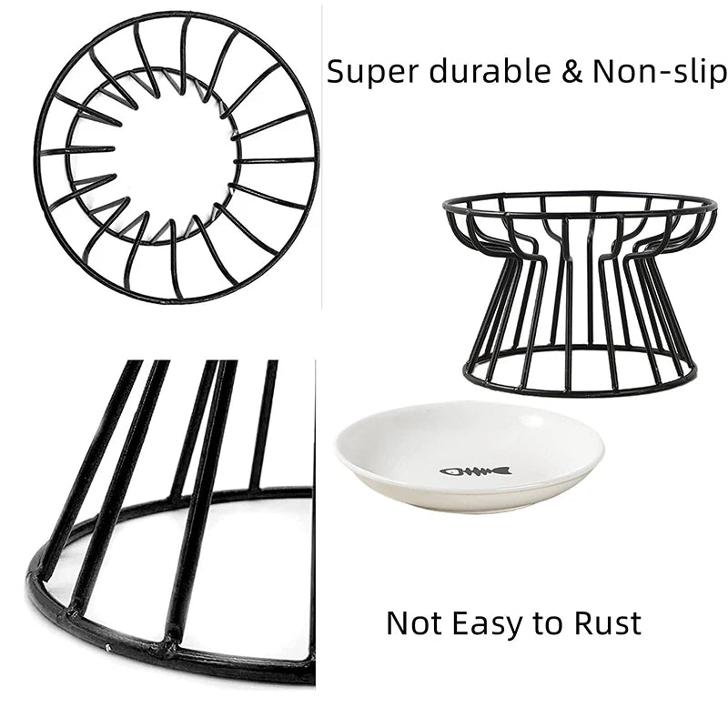 WhiskerLift Elevated Cat Feeding Set