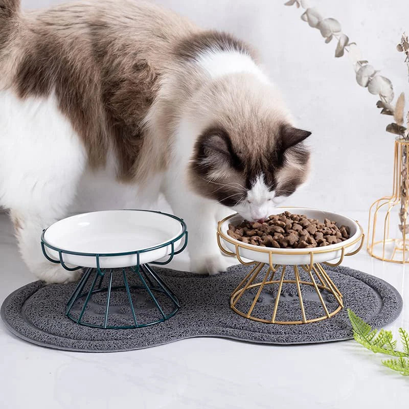 WhiskerLift Elevated Cat Feeding Set