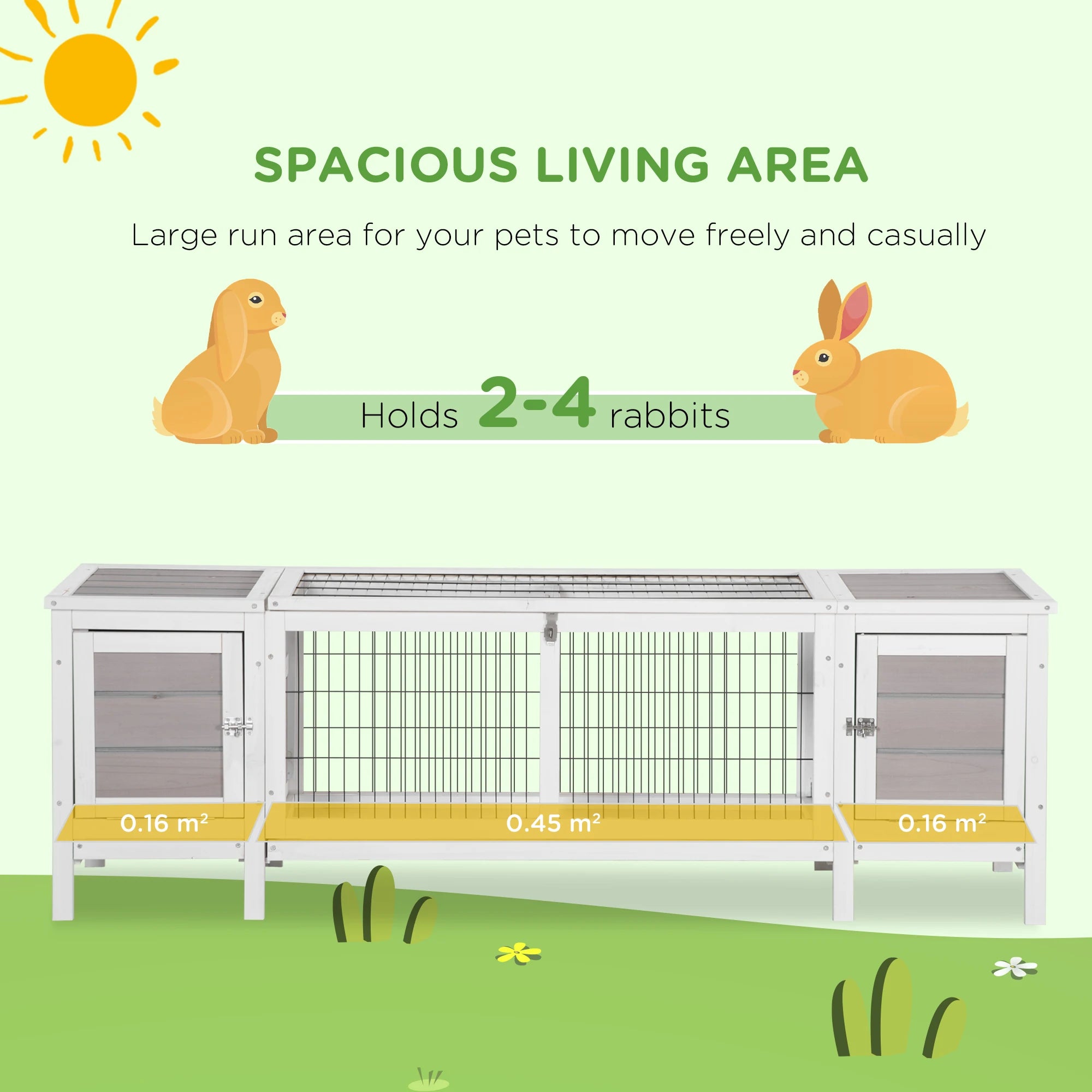 CozyBunny Modern Wooden Rabbit Hutch