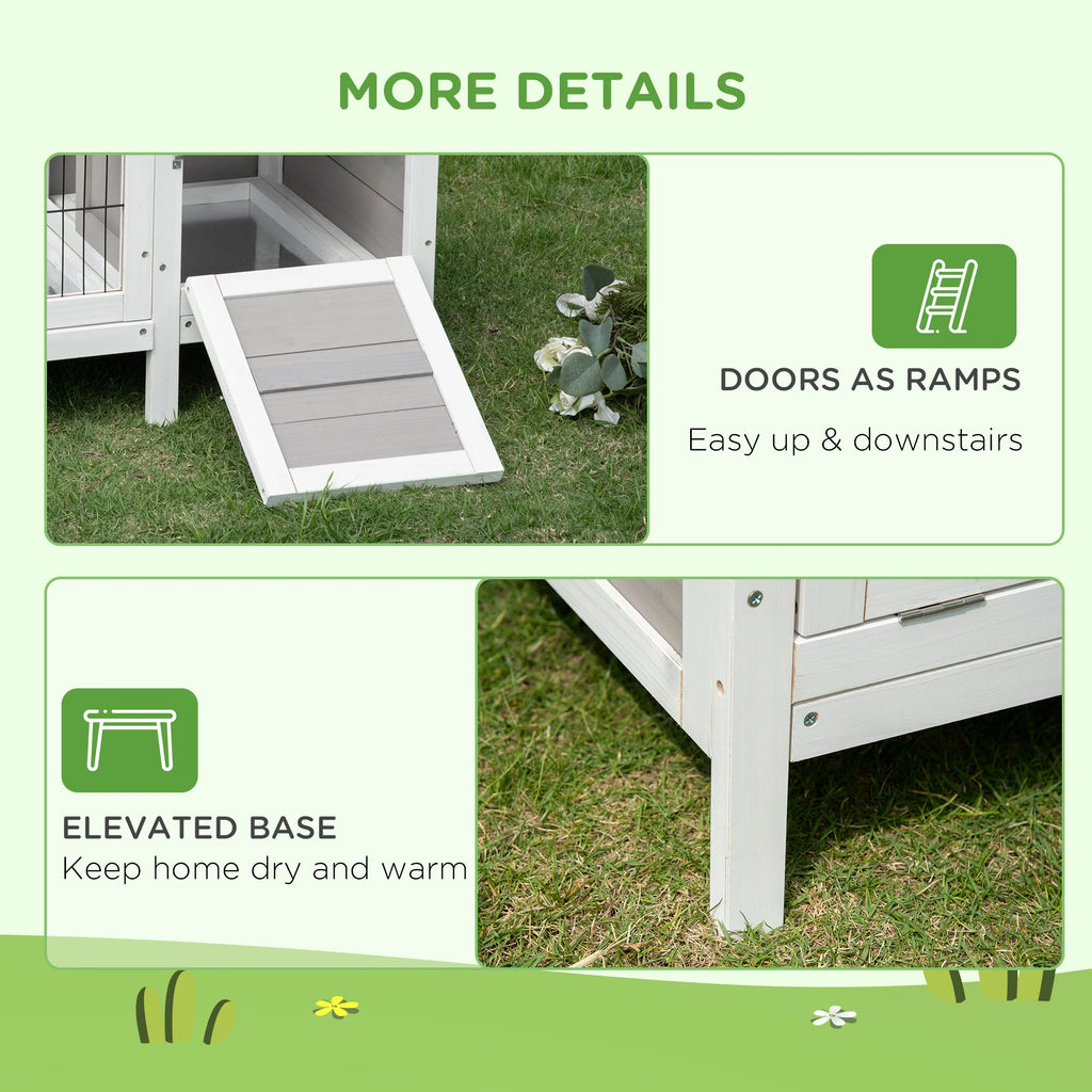 CozyBunny Modern Wooden Rabbit Hutch