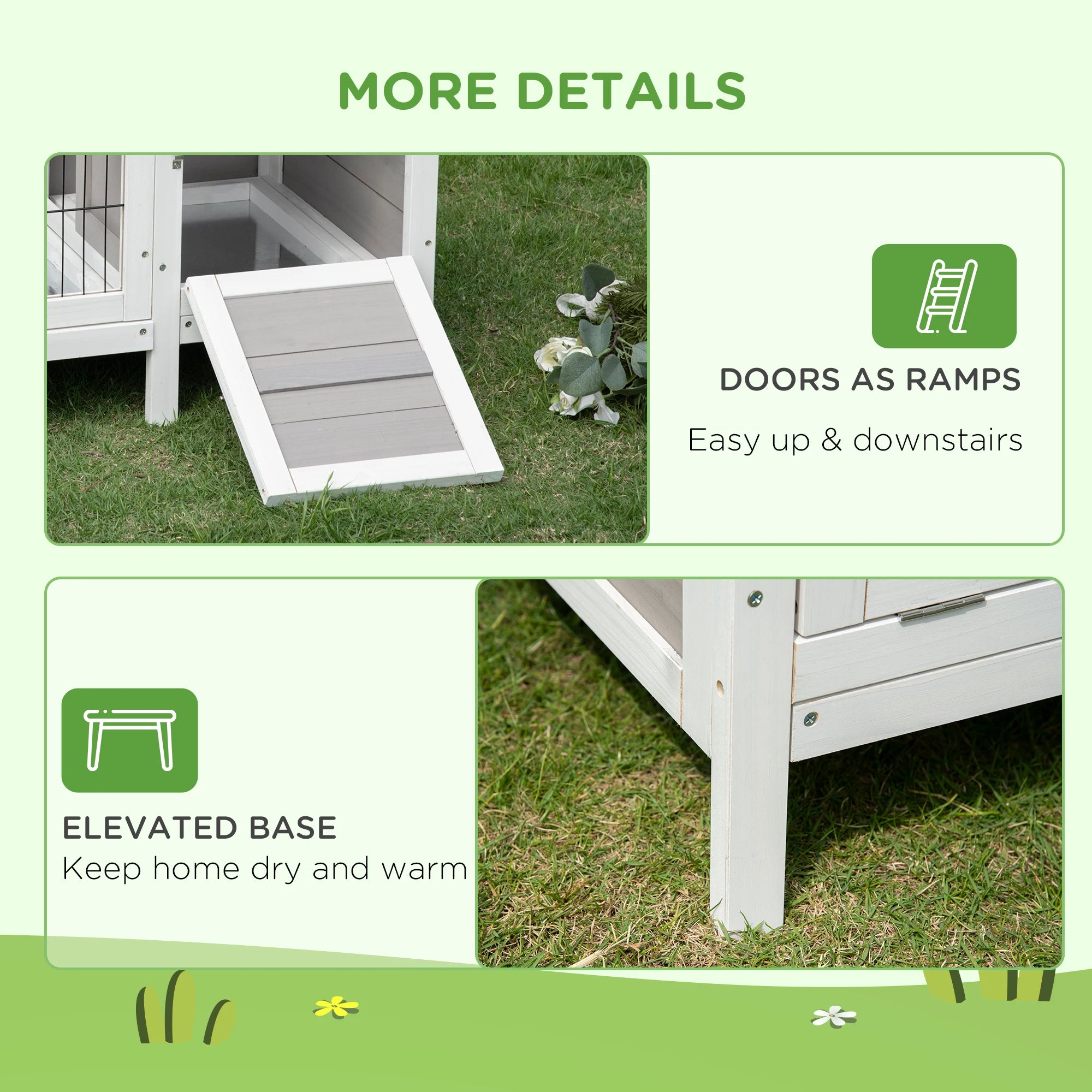 CozyBunny Modern Wooden Rabbit Hutch