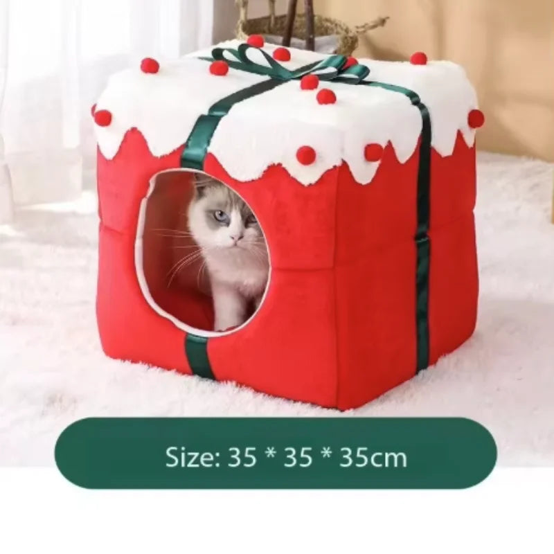 MerryPaws Christmas Cat House