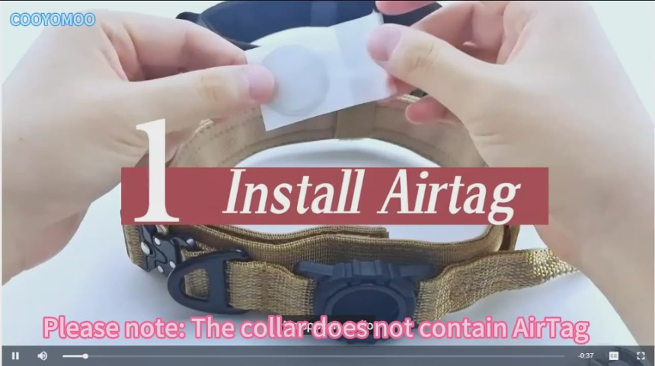 Adjustable Nylon AirTag Holder Dog Collar  Metal Buckle Pet Tactical Collar Dog Accessories Anti Last and Pet Dogs Tracing Safe